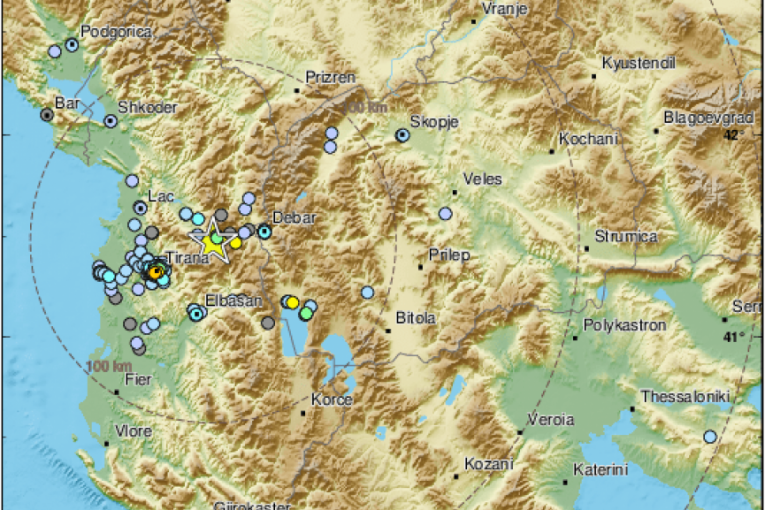 Novi potres na Balkanu: Zemljotres u blizini Tirane (FOTO)