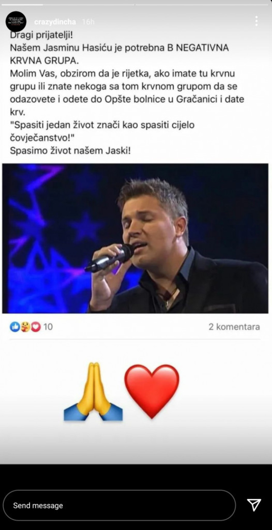 Nekadašnjoj zvezdi „Granda" dijagnostikovan tumor! Supruga apeluje: Ne nasedajte na akciju prikupljanja novca!