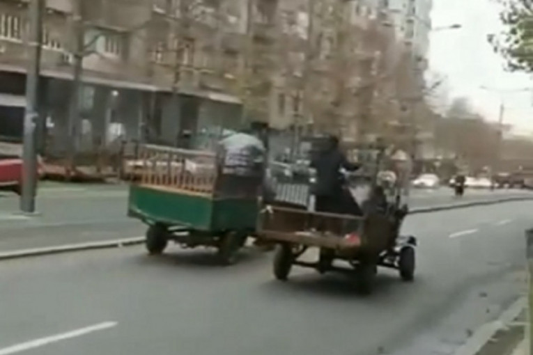 "Tokio drift" na beogradskim ulicama: Prikolicama pojurili kao na reliju (VIDEO)