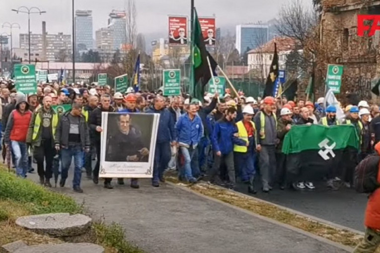 Rudari na ulicama, veliki protest u Sarajevu: Obustavljena proizvodnja uglja u svim rudnicima