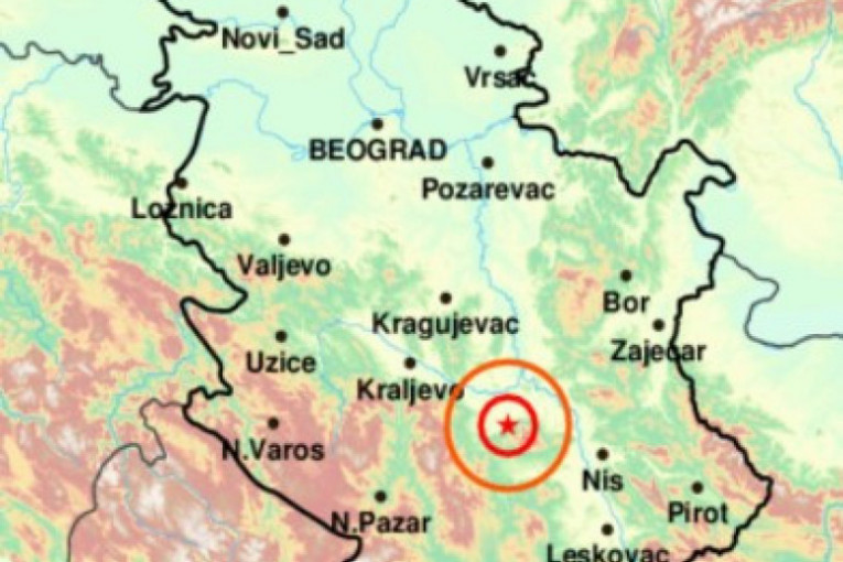 Opet zemljotres u Srbiji! Treslo se kod Kruševca