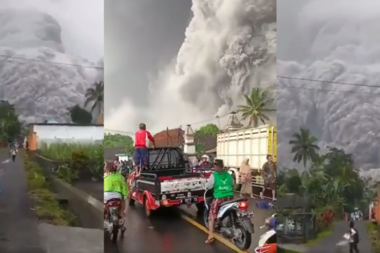 Erupcija vulkana izazvala opštu paniku: Građani unezvereno beže pred oblakom dima koji guta sve pred sobom (VIDEO)