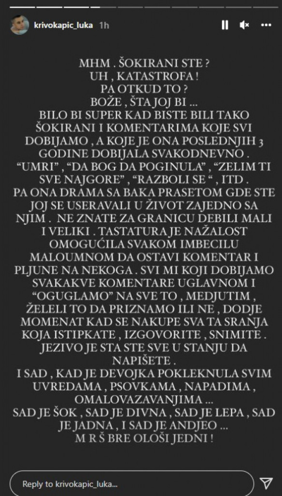 Sad vam je divna i lepa kad se ubila?! Prijatelj preminule influenserke ogorčen na njene hejtere (VIDEO)