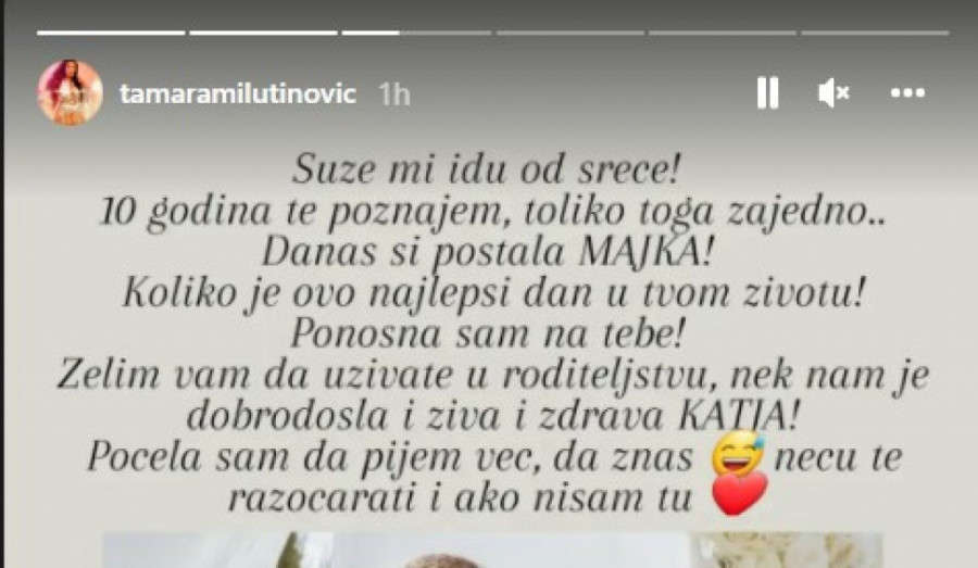 Dirljivo! Prva fotografija Katarine Grujić iz porodilišta: Beba spava u maminom naručuju (FOTO)