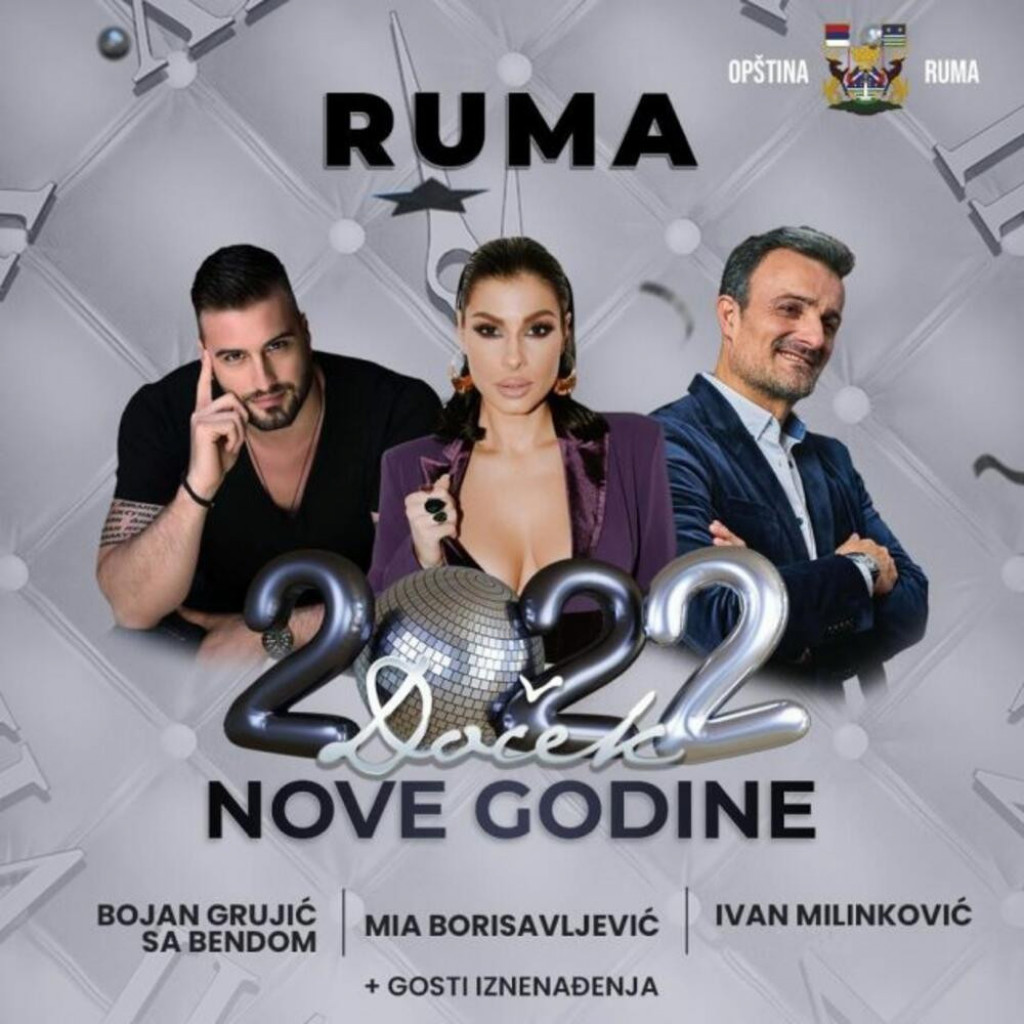 Ruma pomera granice: Spektakularni doček Nove godine na Gradskom trgu!