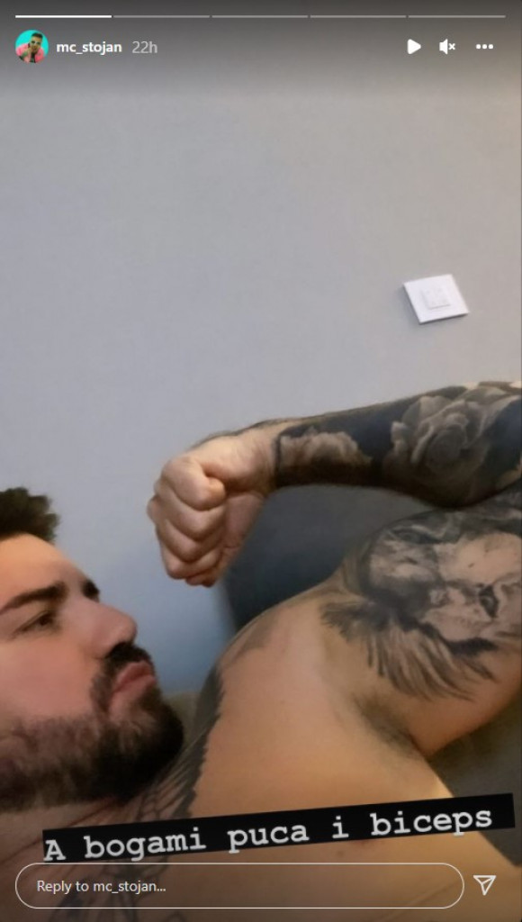 Nema ga u javnosti, ali voli da se diči: MC Stojan se pohvalio mišićima (FOTO)