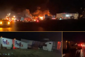 Autoput u plamenu: Lančani sudar, učestvovalo najmanje 100 vozila (FOTO/VIDEO)