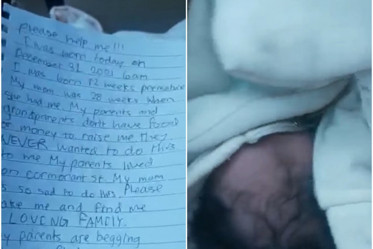 Novorođenče pronađeno u kutiji uz potresnu poruku: Molim vas, pomozite mi! (VIDEO)