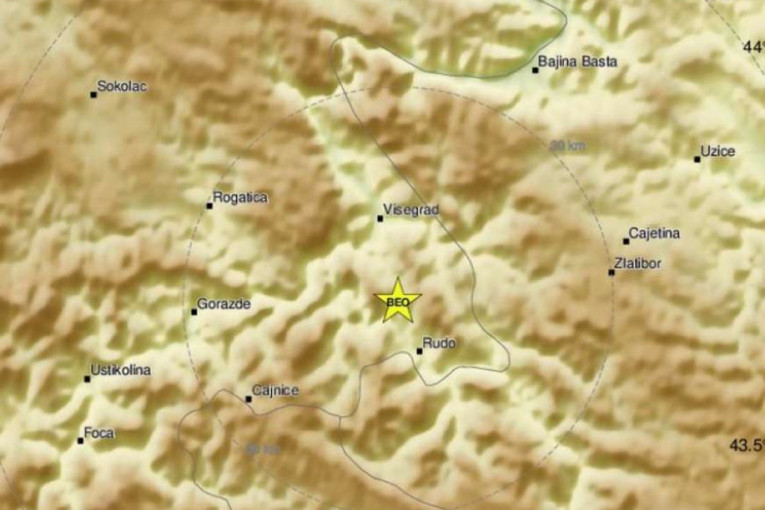 Zatresla se Srpska:  Zemljotres jačine 3,9 stepeni po Rihteru pogodio Rudo