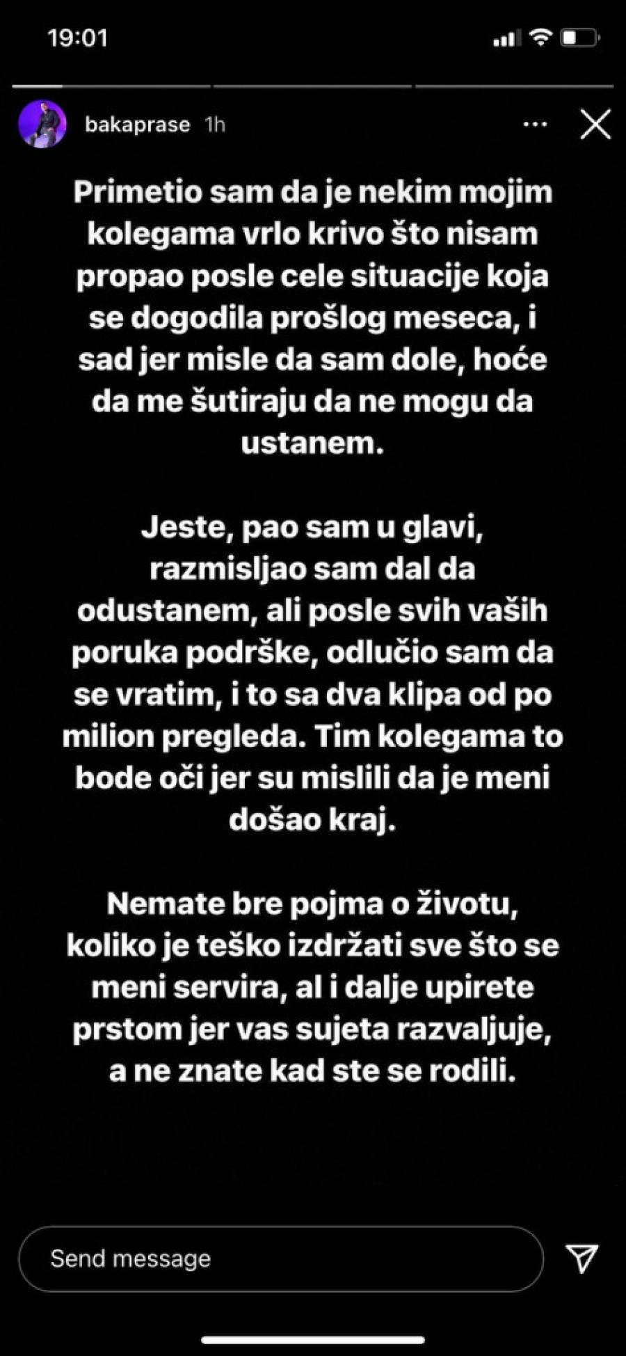 Niko normalan se ne ponaša kao Baka Prase, to su sociopatski nagoni: Jutjuber opleo po kontroverznom kolegi