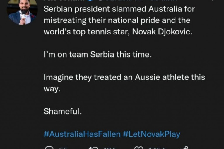 Vučić brani Novaka - ceo svet oduševljen: Kad bi mi imali premijera, kao što je on!