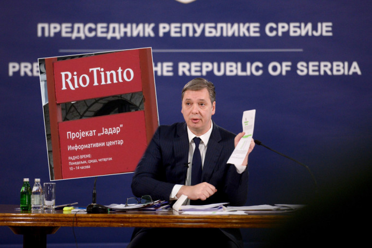 Rio Tinto pisao predsedniku Vučiću