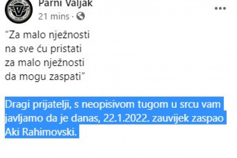 Preminuo Aki Rahimovski