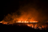 Gori divlja deponija, zbog dima smanjena vidljivost! Požar na putu Šabac - Ruma (FOTO)