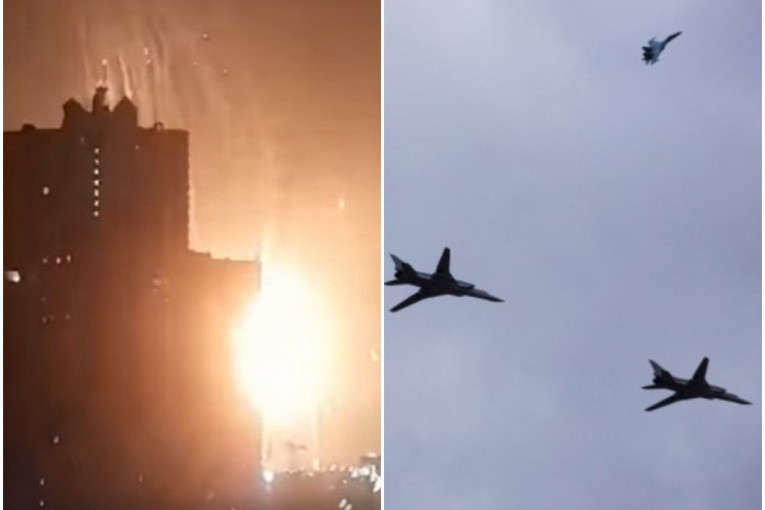 Novi, zastrašujući snimci iz Kijeva: Oboren ruski avion, projektili parali nebo u Ukrajini (VIDEO)