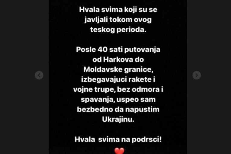 Srpski košarkaš preživeo pakao: Ljudi, uspeo sam da se izvučem iz Ukrajine!