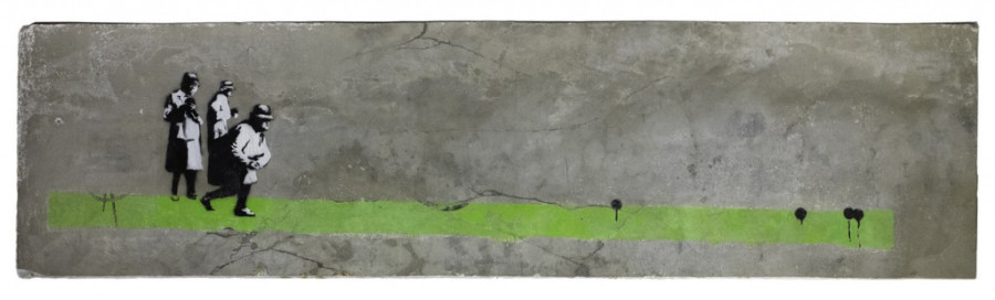 Starice koje se kuglaju bombama: Benksijevo delo ponovo u centru pažnje (FOTO)