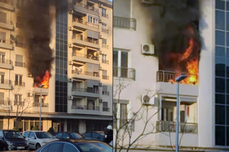 Požar u zgradi u Podgorici: Vatra zahvatila dva stana (FOTO)