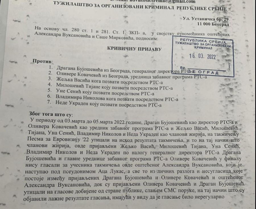 Lukas odgovorio na 12 tužbi urednice RTS-a protiv njega: Nisam ja Olivera...