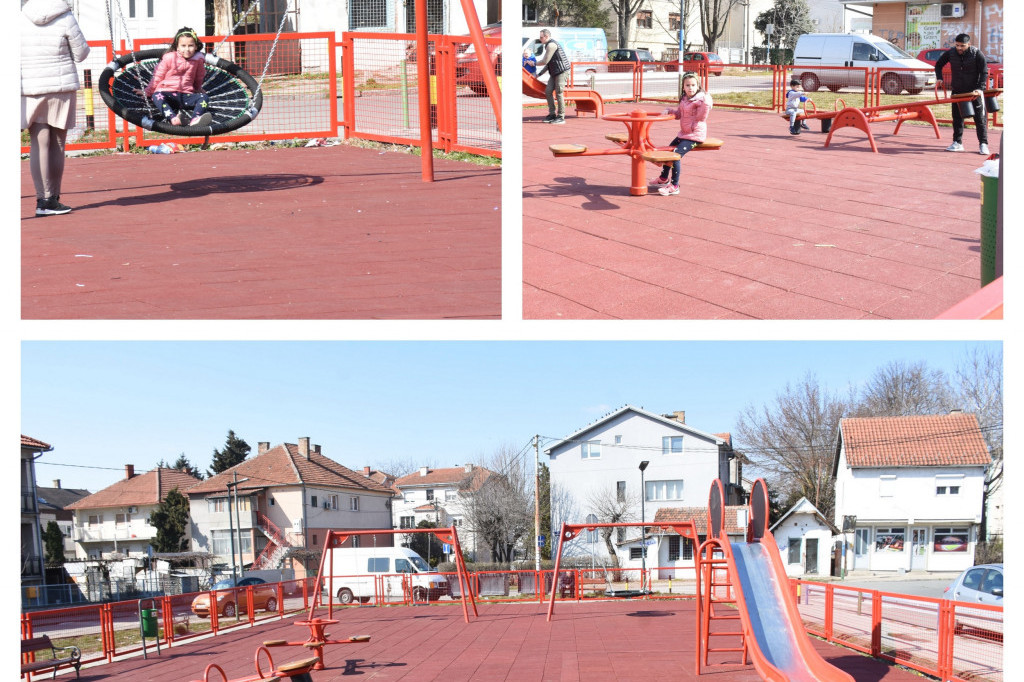 Otvoreno dečije igralište u Zemunu u koje je letos uleteo autobus: Nove klackalice, ljuljaške i tobogani za mališane