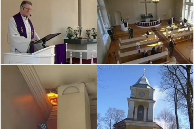 Letonski sveštenik govorio o Ukrajini, a crkva je počela da gori taman kada je postavio jedno pitanje (VIDEO)