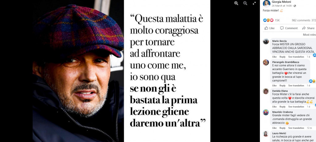 Ajde ratniče i šampionu! Čekam da zajedno otvorimo flašu odličnog srpskog vina! Reči ohrabrenja italijanskog političara za Mihu