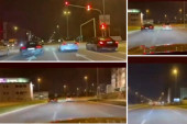 Ludilu nikad kraja: Trkali se usred noći ulicama Novog Beograda - čekali da se na semaforu upali zeleno, a onda... (VIDEO)