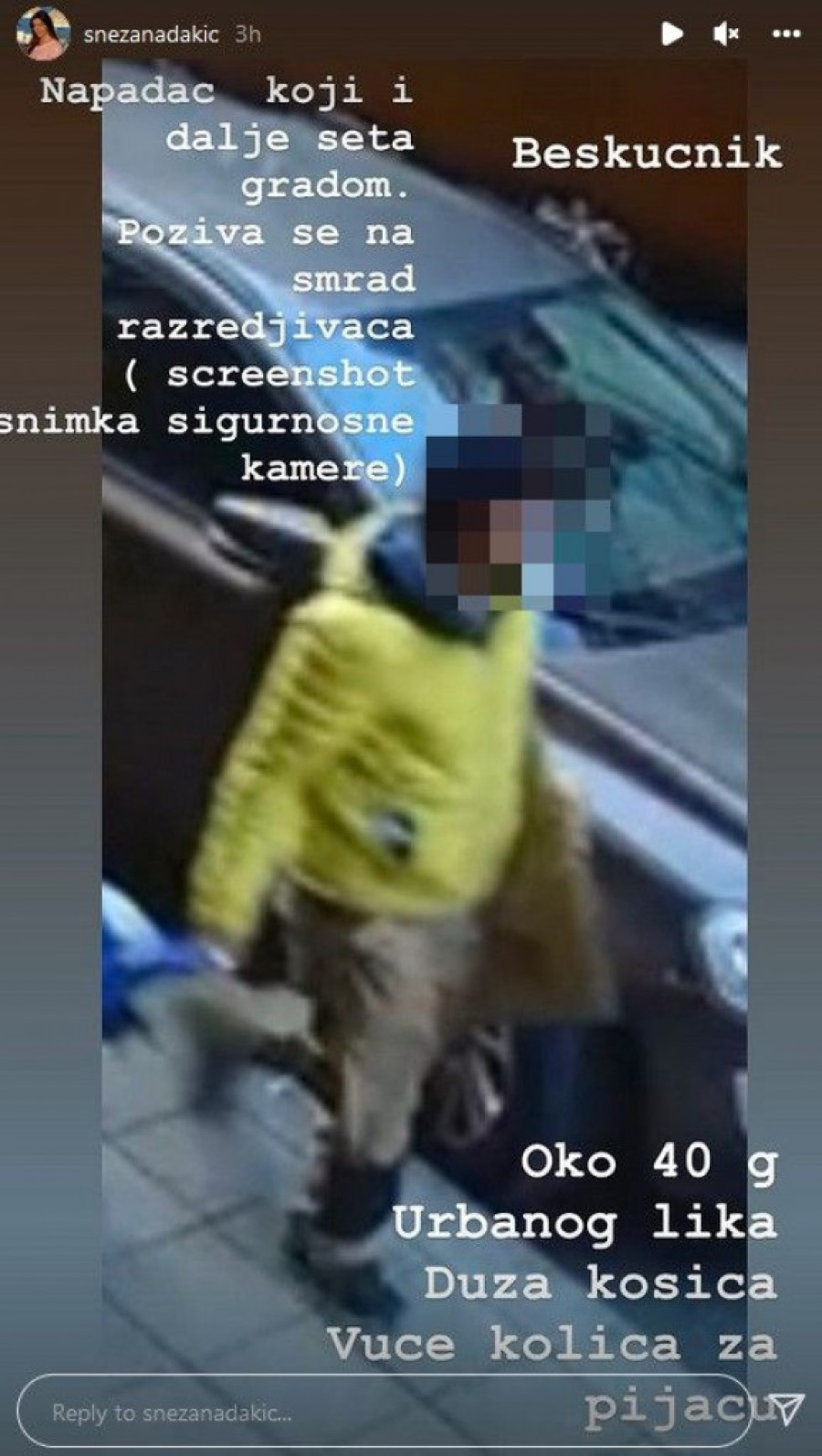 Raskrinkan! On je Snežanu Dakić pogodio kamenom u glavu: „Pukom srećom me nije ubio na mestu!" (FOTO)