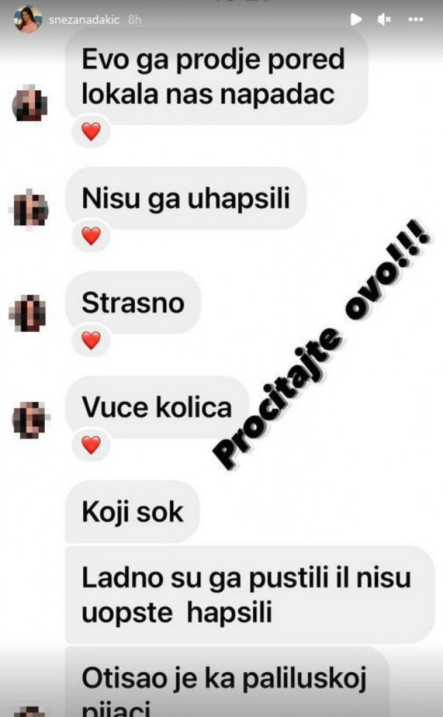 Raskrinkan! On je Snežanu Dakić pogodio kamenom u glavu: „Pukom srećom me nije ubio na mestu!" (FOTO)