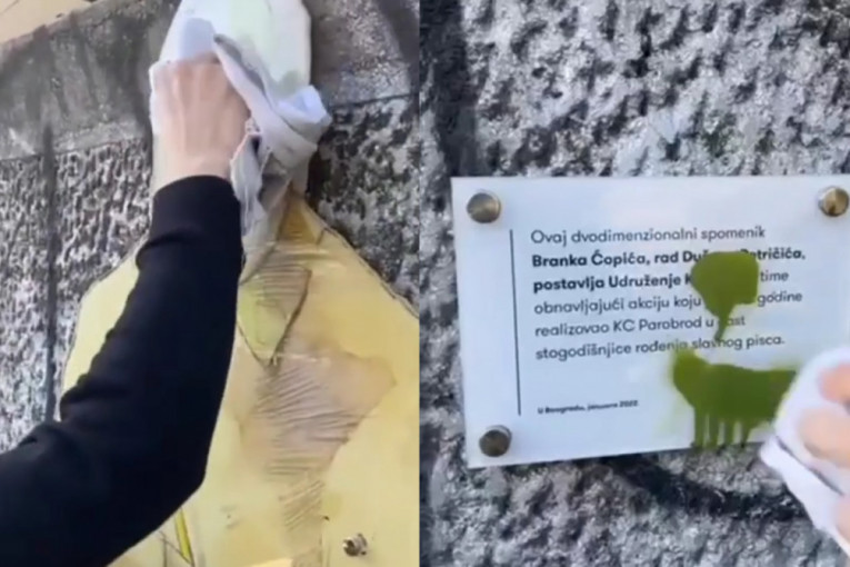 Sramno! Spomenik Branku Ćopiću ponovo na meti vandala: Građani šokirani - kome smeta dečji pisac i znaju li išta o njemu?! (FOTO/VIDEO)