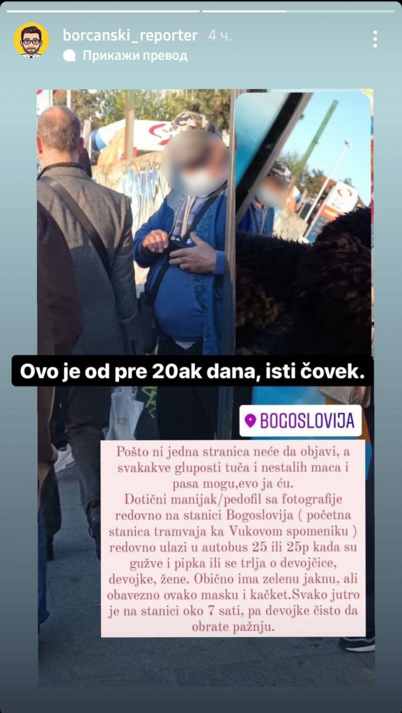 "Redovno je na Bogosloviji, koristi gužve da "pipka" devojke": Da li ste primetili muškarca sa fotografije? (FOTO)