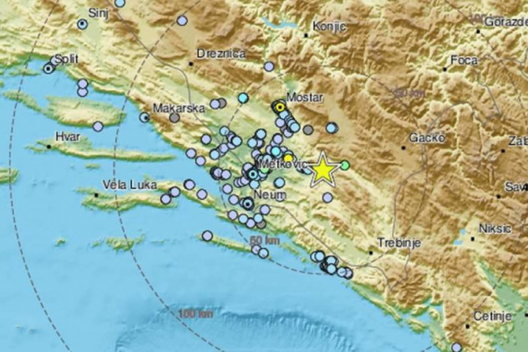 Tlo ne miruje! Novi potresi u Hercegovini - Epicetar novog potresa 17 kilometara od Bileće