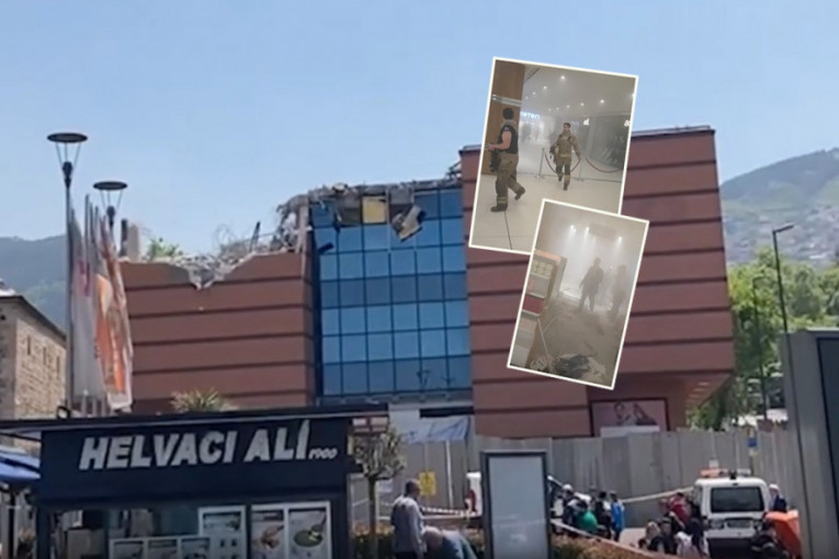 Urušio se plafon u tržnom centru: Kupci uspaničeno počeli da beže, strahuje se da ima zatrpanih pod ruševinama (VIDEO)