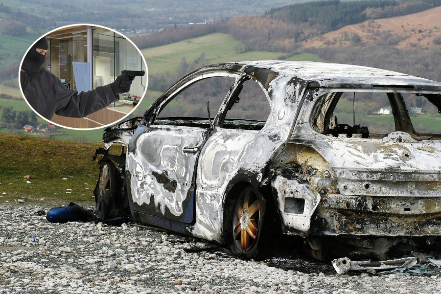 Detalji pljačke u Crnoj Gori: Policija našla zapaljen automobil kod Skadarskog jezera, trojica muškaraca na poternici!
