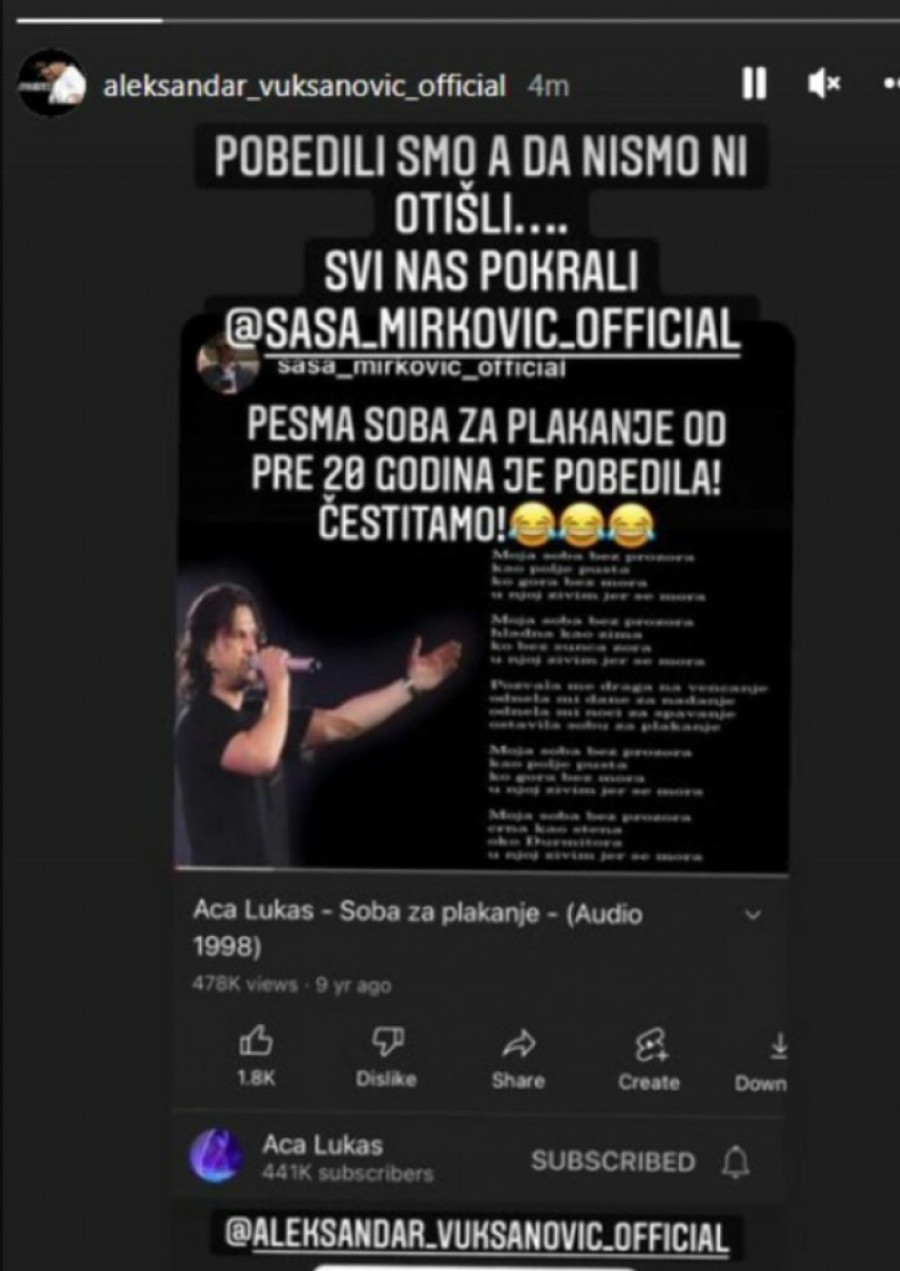 "Pobedili smo, a da nismo otišli": Lukas se oglasio posle Evrovizije, njegov hit podseća na pobedničku pesmu?!