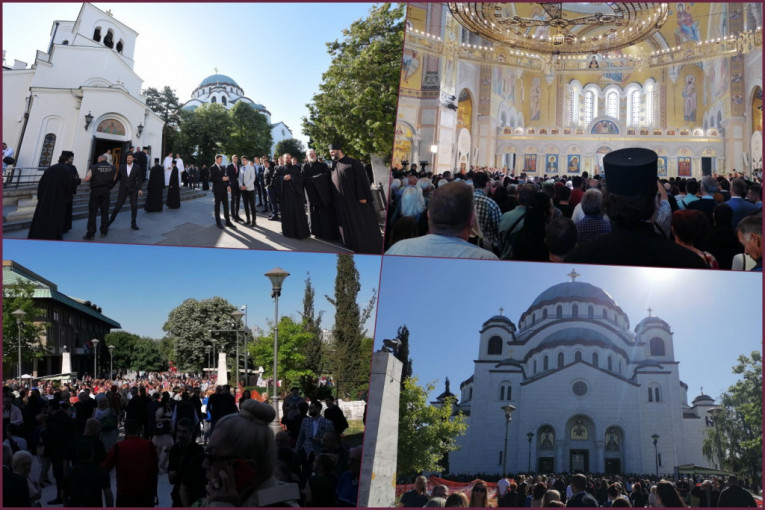 UŽIVO Liturgija pomirenja: Hram pun vernika,  zvonjava odzvanjala Vračarom! Posle 55 godina mire se srpska i makedonska crkva (FOTO/VIDEO)