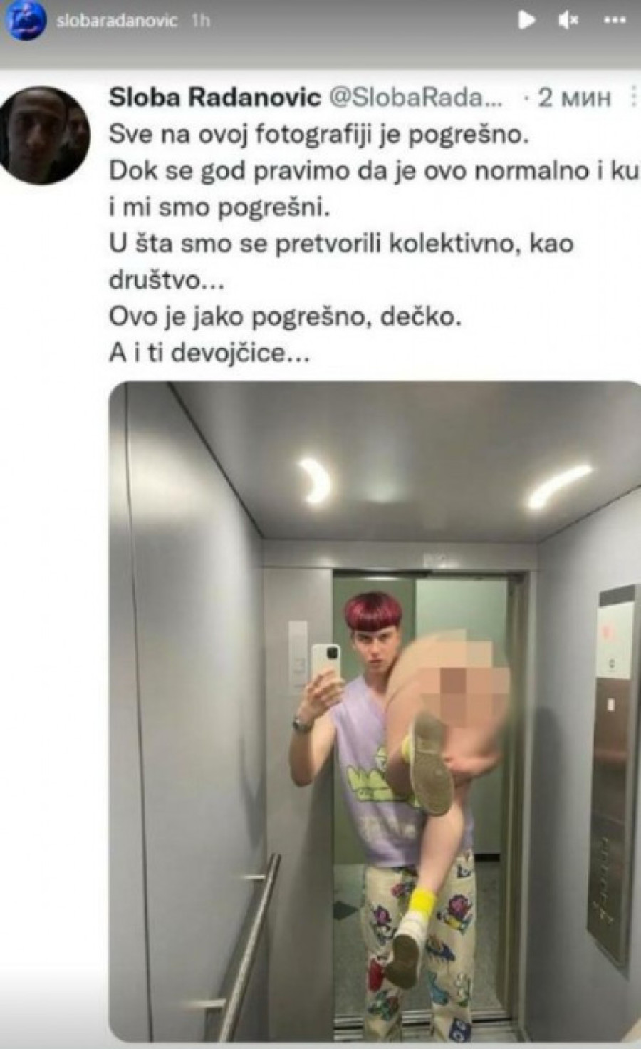 Dečko, ovo je skroz pogrešno: Sloba Radanović zgrožen potezom tiktokera Vajvaija (FOTO)