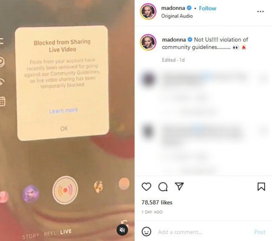 Madona zakopčana do grla, a Instagram ju je ipak blokirao? Reakcija pevačice o kojoj se priča! (FOTO/VIDEO)