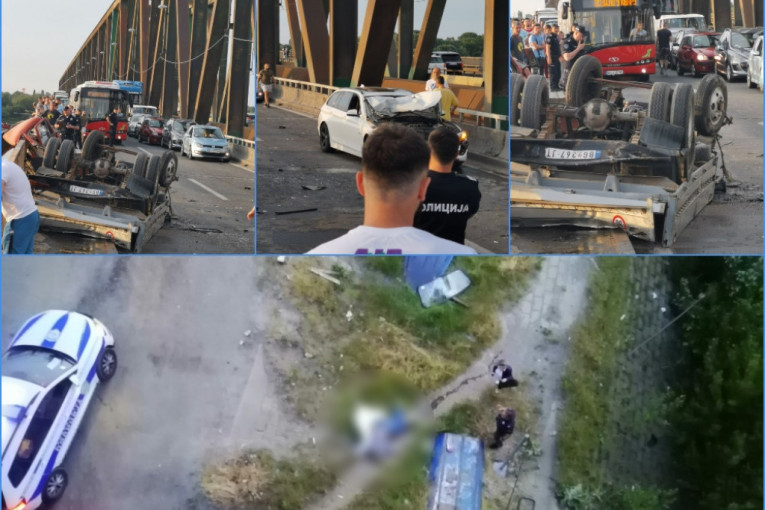 "Čuo sam jak zvuk, izleteo napolje i video vozilo kako visi sa mosta": Očevidac nesreće na Pančevcu - ovako nešto ne pamti (FOTO/VIDEO)