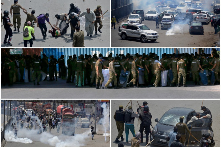 Spremaju se "paklene" demonstracije u Pakistanu: Tuče na ulicama, blokirane saobraćajnice i pokušaj svrgavanja vlasti (FOTO)