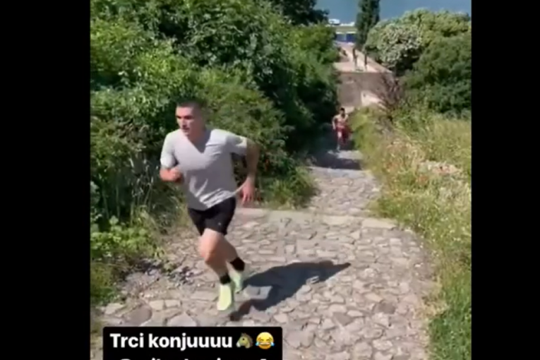 Radonjić i Milenković odradili visinke pripreme na Kalemegdanu: "Trči konju" (VIDEO)