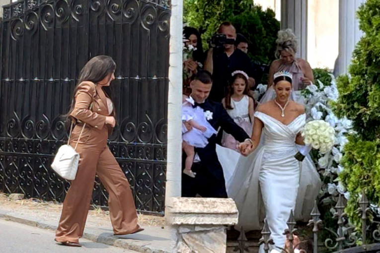 Zar se ovako ulazi u srpsku svetinju?! Andreana Čekić u šok izdanju na Kaćinoj i Gobeljinoj svadbi (FOTO/VIDEO)