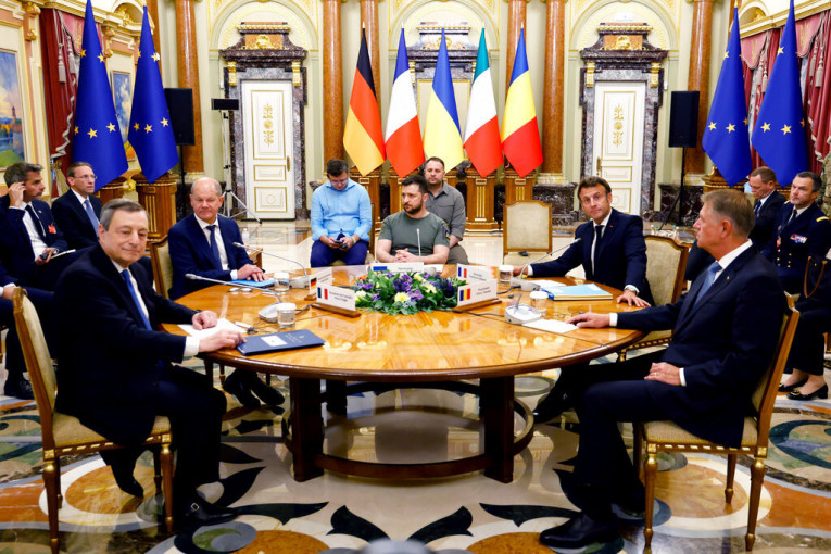 Poseta evropskog trojca Kijevu: Šta kaže Kremlj, a čemu se nadaju Ukrajinci?