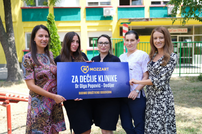 Donacija Bolnici za pedijatriju "Dr Olga Popović Dedijer" - Kompanija Mozzart nastavlja sa akcijom opremanja dečjih klinika