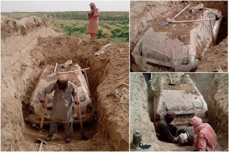 Talibani iskopali belu "tojotu" koju je koristio njihov vođa: Bila je sakrivena 20 godina, a evo koju priču krije (FOTO)