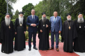 Predsednik Vučić se sastao sa Porfirijem i Dodikom: Glavna tema - Kosovo i Metohija (FOTO)
