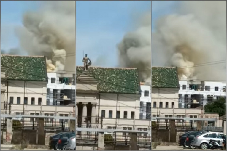 Požar u Zrenjaninu: Zapalila se zgrada u izgradnji, dim se nadvio nad centrom grada  (VIDEO)