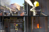 Prve fotografije strašnog požara u Valjevu: Vatra je krenula od pekare, a onda se mahnito proširila na okolne lokale! (VIDEO)