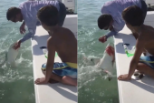 Ribar pecao ajkule, pa ostao bez prsta: Zver se razjarila, počela da divlja u vodi, celu scenu posmatralo njegovo dete! (VIDEO)