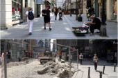 Nema više saplitanja o ploče! Ulepšavanje glavne pešačke štrafte u Beogradu je završeno, a evo dokle se stiglo sa Sremskom ulicom (FOTO)
